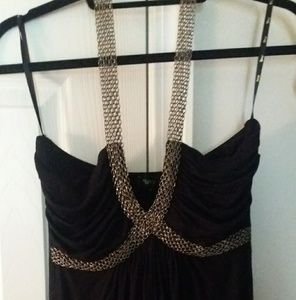 Sky Halter Top With Chain Detail